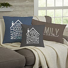 Family Home Personalized Throw Pillows - 24759
