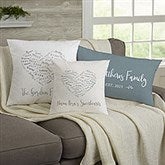 Farmhouse Word Art Heart Personalized Throw Pillows - 24761