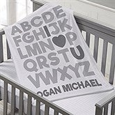 Alphabet Message Personalized Baby Blankets - 24763