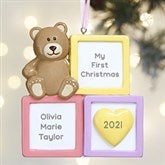 Baby Girl Blocks Personalized Christmas Ornament - 24777