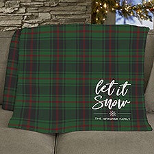 Christmas Plaid Personalized Blankets - 24785