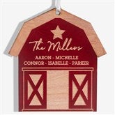 Christmas Barn Personalized Wood Ornaments - 24813