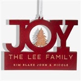 Family Joy Personalized Wood Christmas Ornaments - 24814