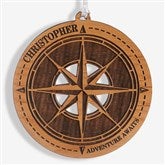 Custom Engraved Wooden Compass Christmas Ornaments - 24816