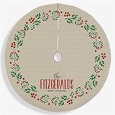 Christmas Wreath Personalized Christmas Tree Skirt - 24825