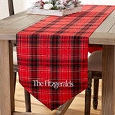 Holiday Plaid Personalized 16x96 Table Runner - 24831
