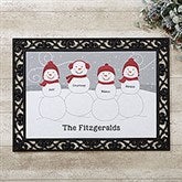 Snowman Family Personalized Christmas Doormats - 24839