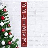 Believe Personalized Christmas Wooden Sign - 24884