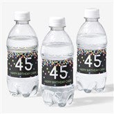 Birthday Confetti Personalized Water Bottle Labels - 24905