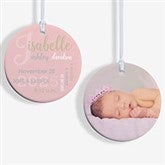 All About Baby Girl Personalized Christmas Ornaments - 24929