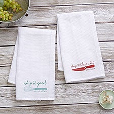 Farmhouse Kitchen Personalized Waffle Weave Kitchen Towel