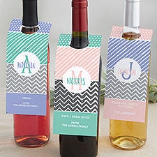 Personalized Wine Tags - Name  Monogram - 24968