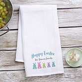 Personalized Easter Bunny Waffle Weave Kitchen Towels - 24973