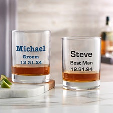 Groomsmen 14oz Custom Printed Whiskey Glasses - 24992