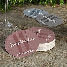 Farmhouse Initial Personalized Paper Coasters - 24998