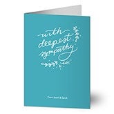 With Deepest Sympathy Personalized Floral Sympathy Cards - 25089