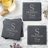 Family Winery Engraved Slate Coasters - Set of 4 - 25093