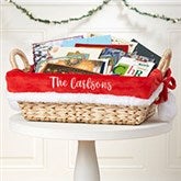 Santa Personalized Christmas Card Basket & Liner - 25103