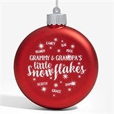 Little Snowflakes Personalized LED Light Up Red Glass Ornament - 25145