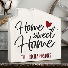 Home Sweet Home Personalized House Shelf Block - 25176