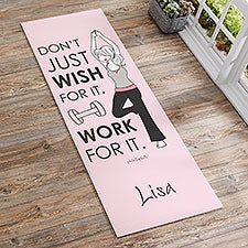 philoSophies Work For It Personalized Yoga Mat - 25189