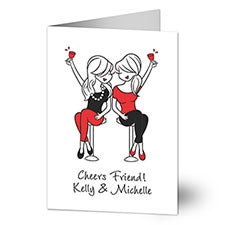 Cheers Friend Personalized Greeting Card by philoSophies - 25197