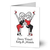 Cheers Friend Personalized Greeting Card by philoSophie's - 25197