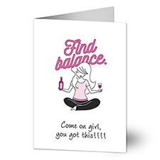 Find Balance Personalized Greeting Card by philoSophies - 25198