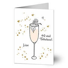 Cheers Personaized Milestone Birthday Greeting Card by philoSophies - 25199