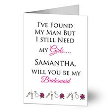 Will You Be Bridesmaid Personalized Greeting Cards by philoSophies - 25200