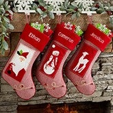 Cottage Christmas Personalized Christmas Stockings - 25213