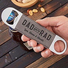 Rad Dad Leatherette Personalized Bottle Opener - 25237