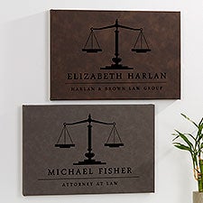 Scales of Justice Personalized Leatherette Wall Decor - 25243