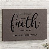 Walk By Faith Personalized Leatherette Wall Decor - 25245