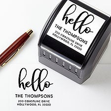 Hello... Personalized Self-Inking Address Stamp - 25256
