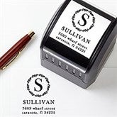 Floral Circle Personalized Self-Inking Address Stamp - 25257