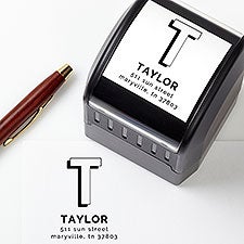 Bold Initial Personalized Self-Inking Address Stamp - 25258