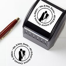 Bride  Groom Custom Return Address Wedding Stamp - 25266