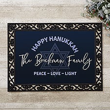 Personalized Happy Hanukkah Doormats - 25281