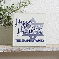 Happy Hanukkah Personalized Shelf Blocks - 25283