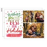 Wishing You The Best Custom Photo Christmas Cards - 25316
