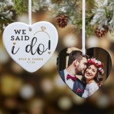 Personalized We Said I Do Wedding Heart Ornaments - 25327