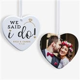 Personalized We Said I Do Wedding Heart Ornaments - 25327