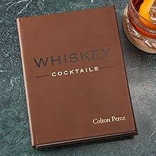 Whiskey Cocktails Personalized Leather Book - 25353D