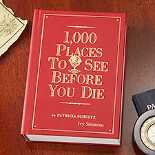 1,000 Places to See Before You Die Personalized Leather Book - 25355D