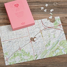 I Love You Personalized Map Jigsaw Puzzle - 25376D