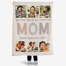 Glad Youre Our Mom Personalized Photo Blankets - 25442