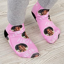 Girls Personalized Toddler Photo Socks - 25447