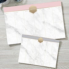 Marble & Gold Personalized Weekly Planners - 25448