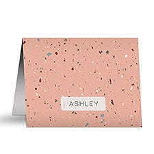 Personalized Terrazzo Note Cards - 25457